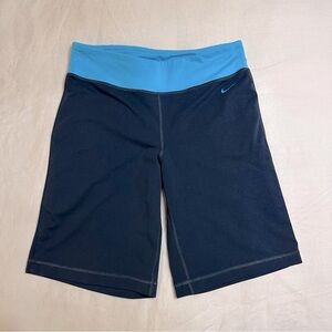 Nike Navy Blue Training Athletic Activewear Shorts Medium